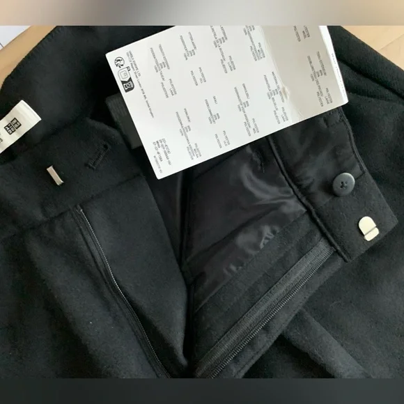 [NWT] COMPTOIR DES COTONNIERS|UNIQLO - Tweed Wool Pleated Plattered Trousers - Picture 7 of 14